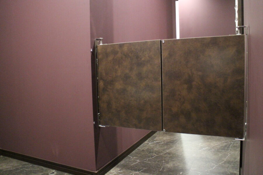 飲食店向け両開きメラミン化粧板ミニスイングドア